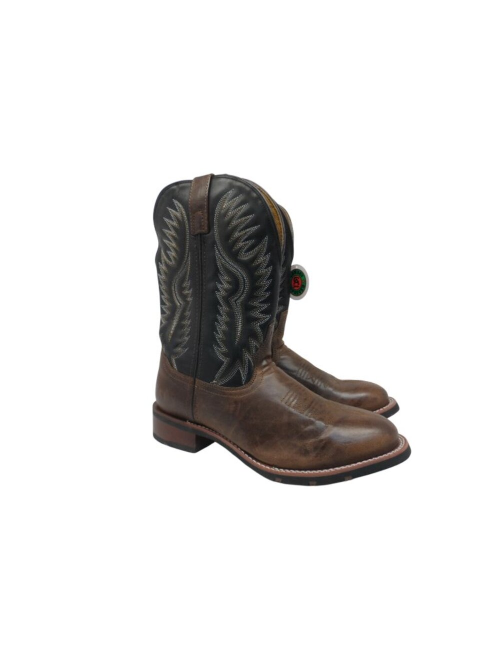 Laredo Men's 11" PINETOP Cowboy Western Soft Toe Boots 7908 Brown/Black 9D